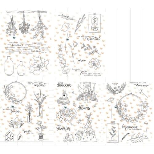 French Transparent Clear Silicone Stamp/Seal for DIY scrapbooking/photo album Decorative clearaA7239