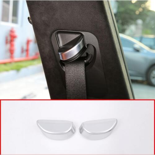 ABS Chrome Safety Belt Cover Trim For Maserati Levante 2016 Set of 2pcs Car Accessories