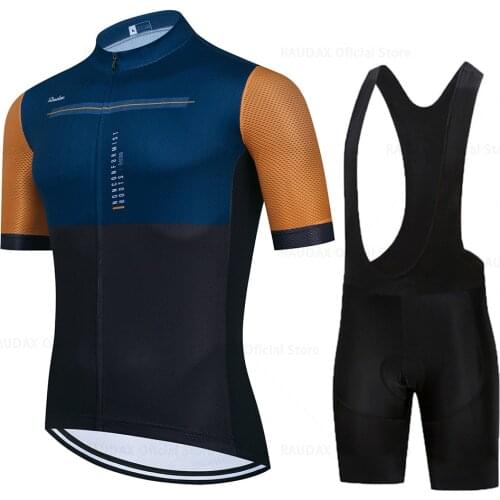 Raudax Cycling Jersey Set 2021 Team Summer Bicycle Cycling Clothing Bike Clothes Mountain Sports Bike Set Cycling Suit