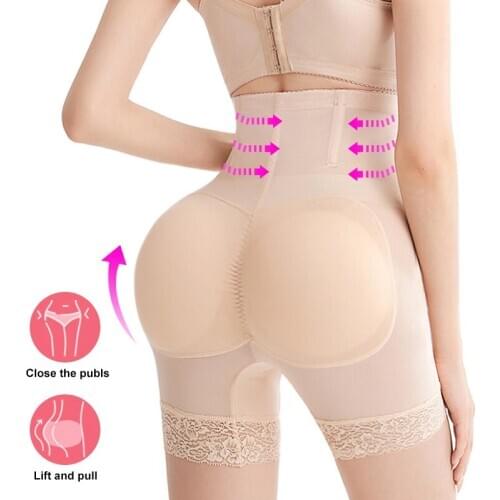YAGIMI Women Body Shaper Butt Lifter Padded Breathable Fake Buttocks Seamless Hip Enhancer Shaper Panties Push Up Shapewear Faja