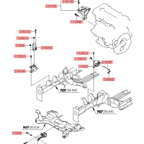 For HYUNDAI 11-15 Elantra-Engine Motor Mount torque bracket Engine front bracket OEM