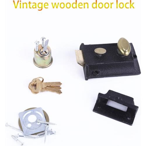 Round Door Handle Locks Cylinder Knobs Set Iron Bedroom Living Room Bathroom Entrance Passage Door Lock with Key