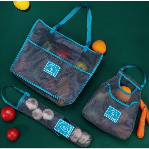 Multifunctional Mesh Bag Portable Storage Bag Fruit And Vegetable Hanging Bag Kitchen Storage Room Organizer Eco Friendly