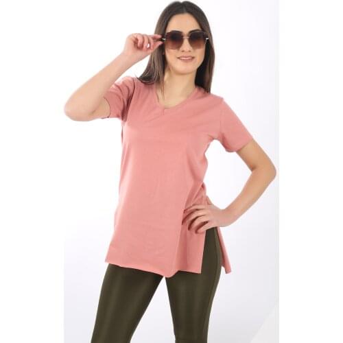 V-NECK SOLID COLOR T-SHIRT for BASİC