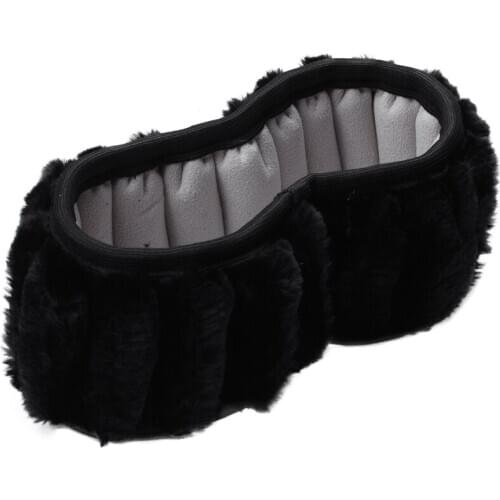 Steering-Wheel Plush Car Steering Wheel Covers Winter Faux Fur Hand Brake and Gear Cover Set Car Interior Accessories Universal