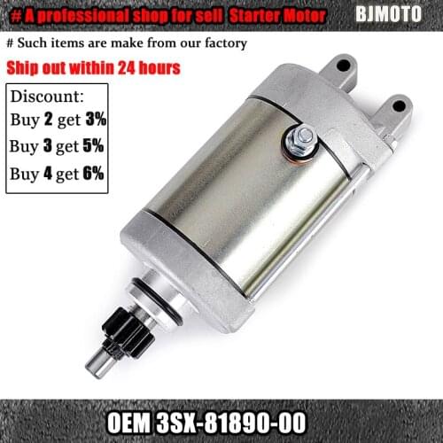 3SX-81890-00 Starter Electrical Engine Starter Motor For Yamaha YFM 660 RSE 660RSE YFM660RSE Raptor 660R Special Edition 2005
