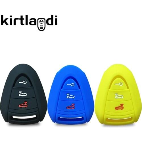 Silicone Car Remote Key Cover Protector Case Fob For Porsche Boxster 911 996 997 Carrera Cayman 987 Cayenne Holder Keychain Skin