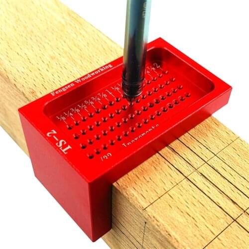 T-Type Woodworking Marking Ruler Hole Crossed Gauge Tool TS-2 Scriber Carpentry Scriber Carpentry Ruler