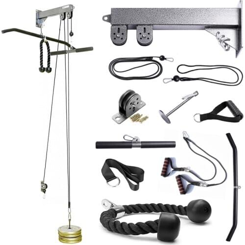 Fitness Pulley Cable Machine System Blaster Trainer Arm Biceps Triceps Strength Trainning Attachment Home Gym Workout Equipment