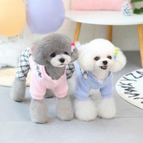 Comfortable Lovely Pet Dogs Pajamas Costume Fine Workmanship Pet Clothes Round Neck for Winter