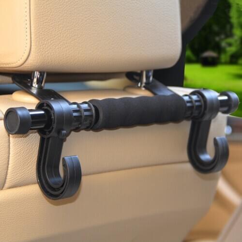 Universal Car Seat Headrest Hook Hanger Organizer for Suit Coat Shopping Bag Beverage Drinking Bottle, Vehicle Interior