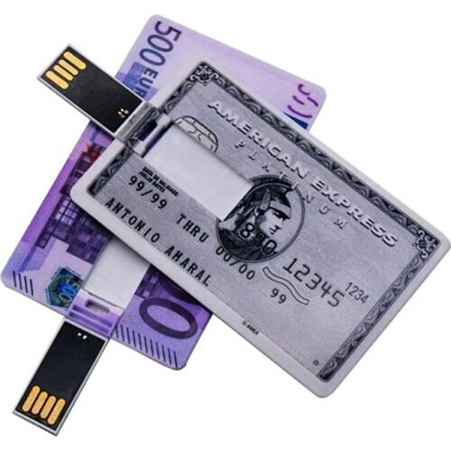 Bank Card USB Flash Drive Pendrive 64gb 32gb 16GB 8G 4GB Pen Drive 2.0 USB Stick Disk on Key Memory for Photography gift Logo