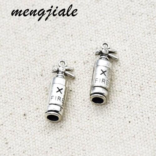 9PCS Wholesale Vintage Metal Fire Extinguisher Charms For Jewelry Making DIY Handmade Craft Pendant