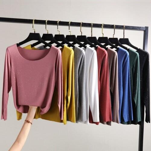 VOLALO Women's Knitted T-shirts