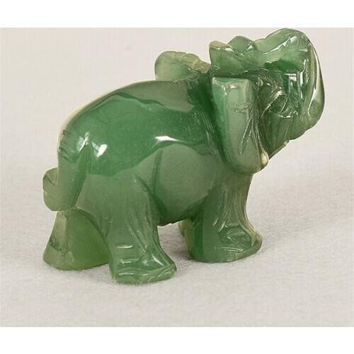 High-Quality Traditional Jade Elephant Animal Shape Decoration Desk Ornaments Gift Home Office Shop Car Decoration
