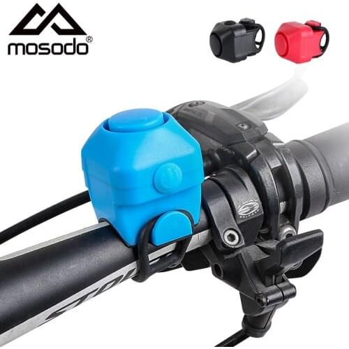 Mosodo Electric Bicycle Bells 130db Bike Horn Waterproof Safety Cycling Alarm Ring Portable Silicone Handlebar Bell Accessories