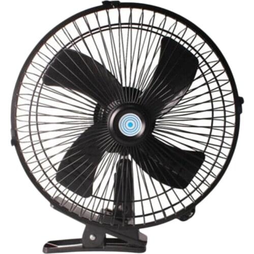 10 Inch 12V Car Electric Fan Adjustable Speed Oscillating Cooling Fans with Clip for Home Travel Car Truck