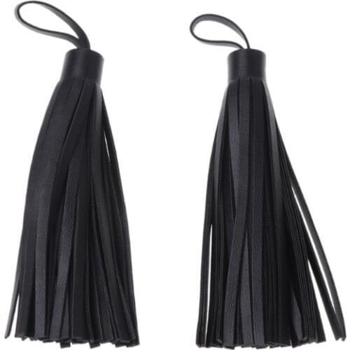 2x Fashion Casual Faux Leather Tassels Chain Phone Bag Pendant 12cm