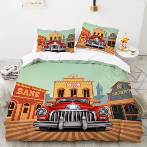 Car Cartoon Kids Bedding set for children baby girls Duvet cover set pillow case Bed linens Quilt cover 240x220 140x200 BANK