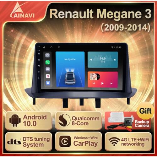 Car Radio Android 10 QLED For Renault Megane 3 Fluence 2009-2014 Multimedia Video Player Stereo Navigation Carplay No 2din DVD