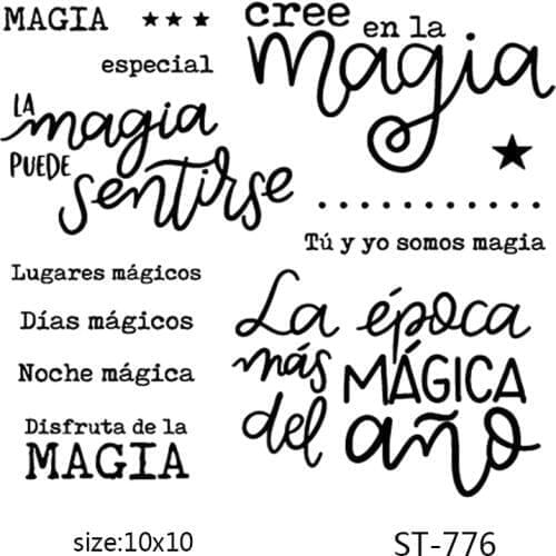 AZSG Spanish Clear Stamps For DIY Scrapbooking/Card Making/Album Decorative Silicone Stamp Crafts