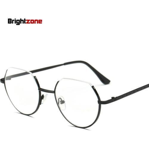BRIGHTZONE 2017 New Arrival Frames Half Frame Flat Mirror Male and Female Neutral Retro Square Frame Without Degree Glasses