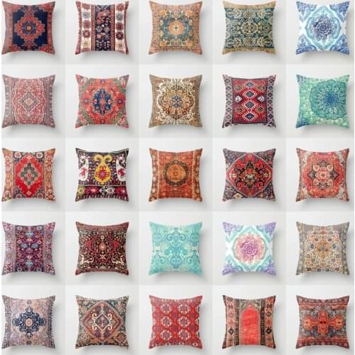 Famous ethnic style decoration Backrest Car Decoration Sleeping Waist Pillow Bedside Cushion Office Pillowcase Sofa Cushion