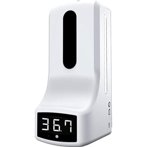 2 in 1 Infrared Thermometer K9 Automatic Soap Dispenser Palm Temperature Measurement and Disinfection Integrated Machine