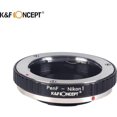 K&F CONCEPT Camera Lens Mount Adapter Ring fit for Olympus Classic Pen-F Mount Lens to for Nikon 1 Mount J1 J2 V1 V2 Camera Body