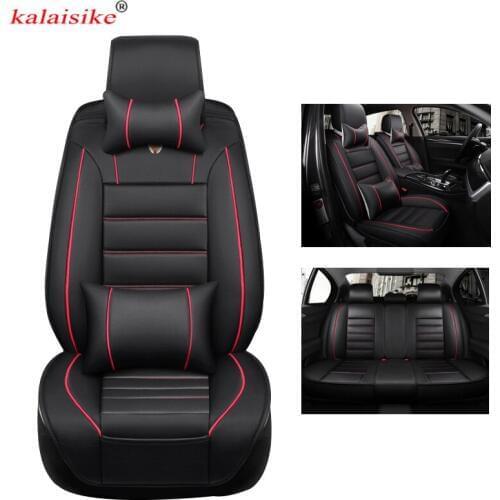 Kalaisike quality leather universal car seat covers for Toyota all models Camry RAV4 Venza Corolla Crown YARiS Levin verso VIOS