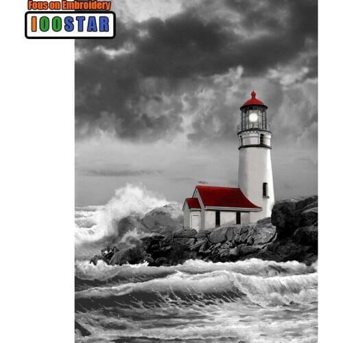 Full Square/Round Drill 5D DIY Diamond Painting "seaside lighthouse" Embroidery Cross Stitch Mosaic Home Decor crafts art