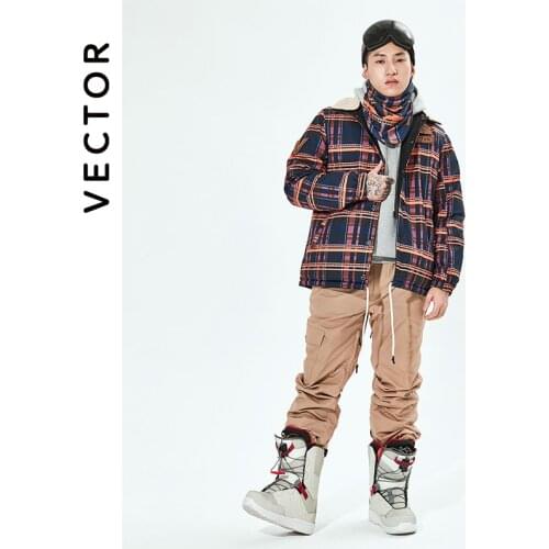 VECTOR Brand Men Women Ski Pants Jacket Reversible Jacket Winter Warm Windproof Waterproof Outdoor Sports Snowboard Skiing
