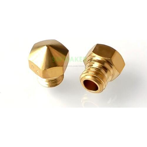 Brass Nozzle size 0.2mm 0.3mm 0.4mm 0.5mm 0.6mm 0.8mm 1.75mm for Flashforge Finder 3D printer spare parts