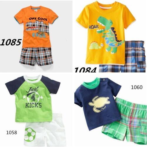 2019 Summer Kids Pajamas Baby Boys Gilrs Clothing Cartoon Costume Short Sleeve Pijamas children Sleepwear Homewear Sets
