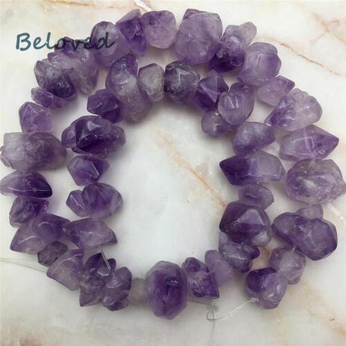 Top Drilled Druzy Amethysts Nugget Loose Beads,Raw Purple Crystal Quartz Jewelry Making Findings, BG18247