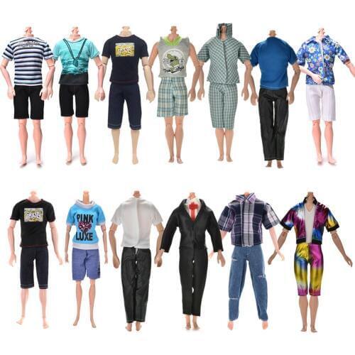 Fashion Suit 1set Prince Ken Doll Clothes Cool Outfit For Doll Boy KEN Doll Best Childrens Birthday Presents Gift
