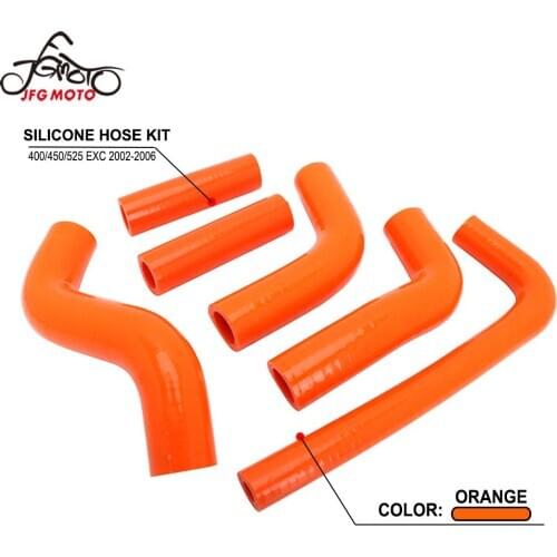 Motorcycle Silicone Hose Kit Radiator Heater Coolant Water Pipe For KTM 400 450 525 EXC 2002 2003 2004 2005 2006