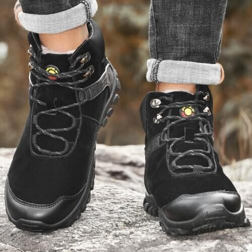 Mens High-Top Labor Insurance Shoes Mesh Men Anti-smash Safety Shoes Steel Toe Cap Work Protective Trainers Boots Hiking Shoes