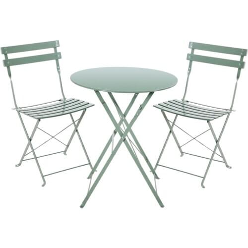 Three-piece set Nordic iron art Tea table with chairs Casual folding courtyard terrace table Modern small coffee table