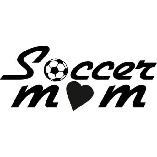 22.9CM*9.7CM Soccer Mom Decal Bumper Sticker For Car Creative Sticker Decoration Car Sticker Black/Sliver C8-0874