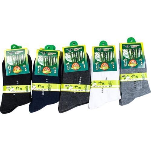 5 Pairs Bamboo Fiber Men Sock Vintage Jacquard Plaid Casual Fashion Male Socks Autumn Winter Comfortable Durable Men Socks Meias