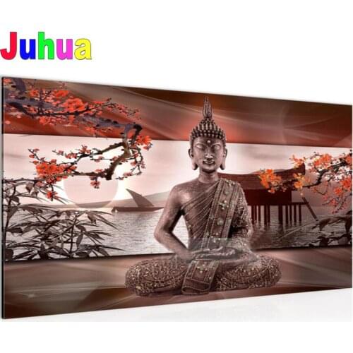 New 5d Magnolia buddha zen Diamond Paintin full round Diamond embroidery 5d diy diamond mosaic square chinese Fengshui Painting