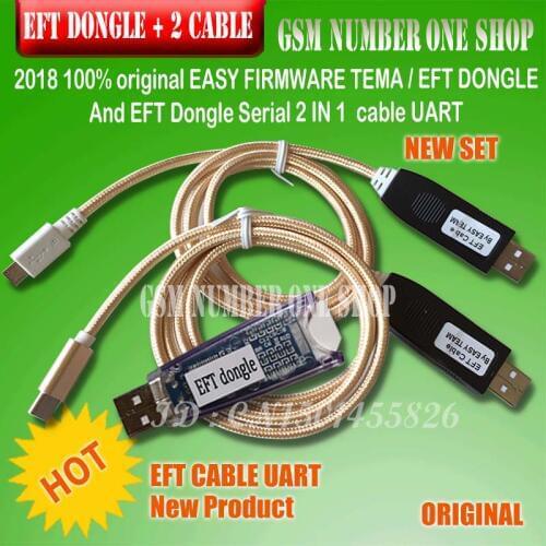Newest 100% Original EASY FIRMWARE TEMA / EFT DONGLE + EFT Cable UART 2 in 1 Free Shipping