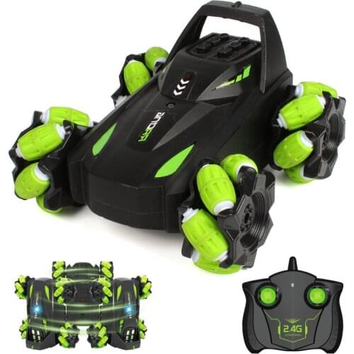 New 1:20 4WD RC Stunt Car Remote Control Car Toy Deformable Electric RC Car With LED Light Radio Vehicles Toys For Kid Xmas