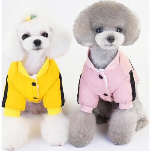 Pet clothing Dog clothing new winter and winter sports two-legged cotton-padded clothes pet clothing autumn and winter cotton-pa