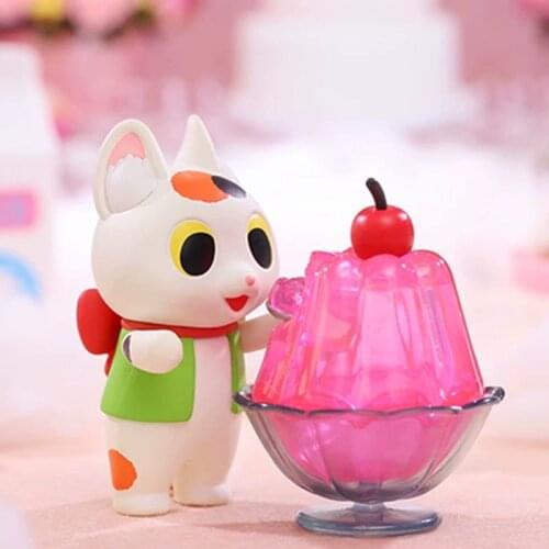 POPMART Mini Summer Canned Cat Dessert Series Blind Box Collectible Action Kawaii Anime Toy Figures Birthday Gift Constellation