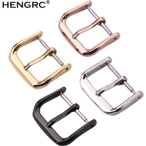 Stainless Steel Watch Buckle 16mm 18mm 20mm 22mm Metal Silver Gold Black Watchbands Strap Clasp Watch Accessory