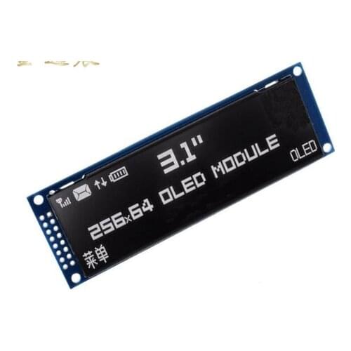 Real OLED Display 3.12" 256*64 25664 Dots Graphic LCD Module Display Screen LCM Screen SSD1322 Controller Support SPI