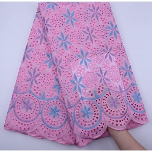 Swiss Voile Lace In Switzerland 2020 High Quality African Dry Lace Fabric With Holes Punch Cotton Lace For Party Sew Dress S1794