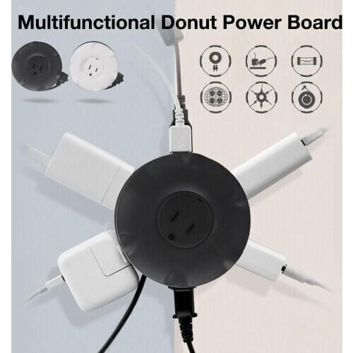 Universal Donut Extension Board Socket Portable Travel Adapter Multifunctional Plug Adapter Power Plug
